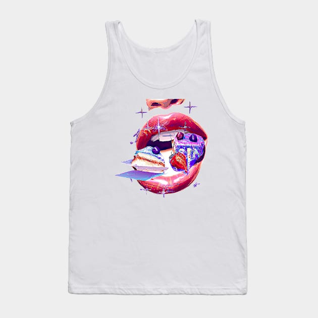 Lips Eat The Cake Tank Top by AngelsWhisper